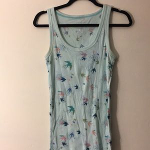 NWOT bird pattern tank top